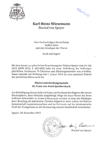 Die Verleihungsurkunde